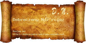 Debreczeny Nárcisz névjegykártya